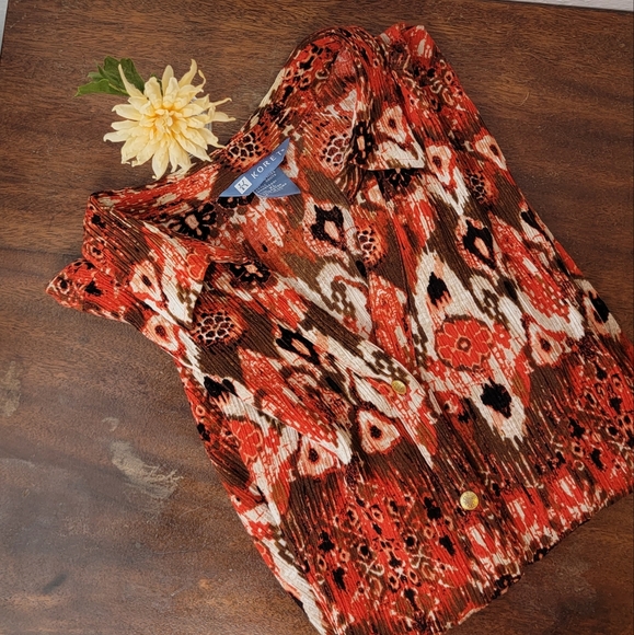 Vintage 2 Piece Coord Set Koret Skirt & Top XL Extra Large Boho Coordinating - Picture 3 of 13